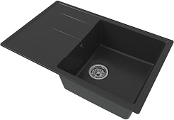 Teymi Мойка кухонная Hanna Smart 74 кварцевая черная матовая – фотография-2