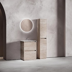 Sancos Тумба с раковиной Libra Floor 60 дуб галифакс натуральный раковина Element 61 CN7001 – фотография-4