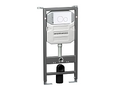 Ceramicanova Подвесной унитаз Metropol Rimless с шумоизоляционной панелью CN1000 с системой инсталляции Envision кнопка Round белая – фотография-7