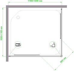 Royal Bath Душевой уголок RB 12110HPD-C-BL 120х110х185 – фотография-3