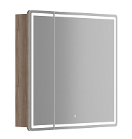 Sancos Зеркало-шкаф Mirror 80 с подсветкой MI80EG дуб галифакс натуральный