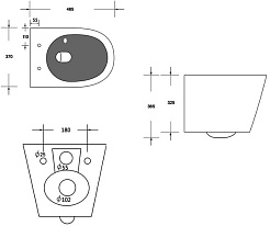 Ceruttispa Унитаз подвесной Luigi Aria Tornado CT11101 белый – фотография-9