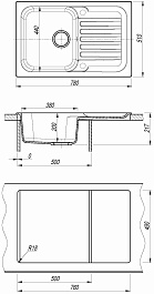 Dr. Gans Мойка кухонная Адель 780 везувий – фотография-4