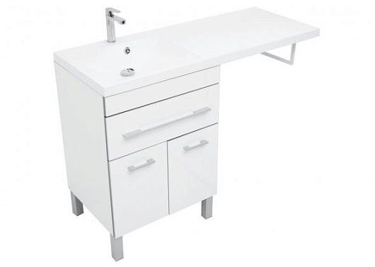 Aquanet Тумба с раковиной Верона 120 L напольная белая – фотография-4