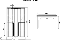 Niagara Душевая кабина Standart 100x80 L черная – фотография-10