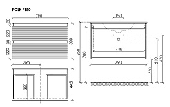 Sancos Тумба с раковиной Folk 80 grey soft раковина Grace 81 CN7012 – фотография-10