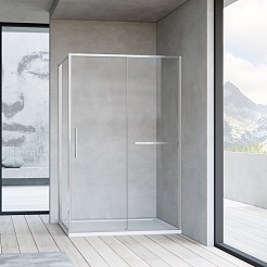 Vincea Душевой уголок Slim Soft 120x90 VSR-1SS9012CLBN профиль брашированный никель стекло прозрачное – фотография-2