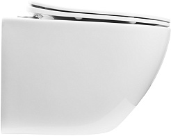 Azario Унитаз подвесной Trevi AZ-0093UQ3 безободковый белый – фотография-3