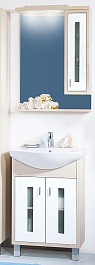 Бриклаер Мебель для ванной Бали 60 R светлая лиственница – фотография-1