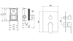 Aquatek Смеситель для душа и ванны Оберон AQ1246MB матовый черный – фотография-2