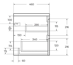 BelBagno Тумба под раковину Kraft 100 подвесная Rovere Nebrasca Nature – фотография-5