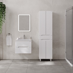 Onika Шкаф пенал Айленд 50 белый – фотография-5