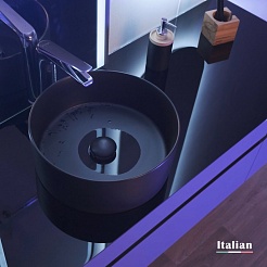 Jorno Тумба с раковиной Shine 120 антрацит Shi.01.120/P/A подвесная – фотография-2