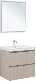 Aquanet Мебель для ванной Джейн (Flat) 70 Flash подвесная бежевая матовая – фотография-1