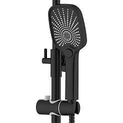 Azario Душевая стойка Lursy AZ-K2349B черная матовая – фотография-2