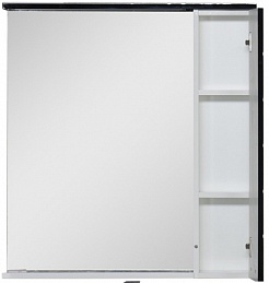 Aquanet Зеркальный шкаф "Доминика 80" черный – фотография-3