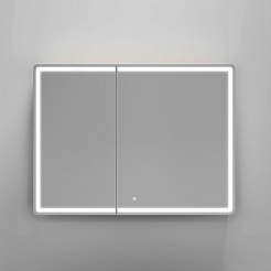 Sancos Зеркало-шкаф Mirror 100 с подсветкой MI100EG дуб галифакс натуральный – фотография-2