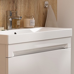 Equil Тумба под раковину Corner 80 2 ящика напольная белая – фотография-4