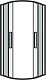 Grossman  Душевой уголок Cosmo 100x100x195 четверть круга профиль черный матовый стекло прозрачное – фотография-13