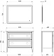 ASB-Woodline Тумба под раковину Рома 100Н белая – фотография-12