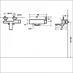 Bravat Смеситель для вынны с душем Arc F66061K-01A-ENG черный матовый – фотография-2