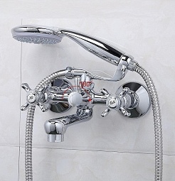 Frap Смеситель для ванны с душем H24 F3024 хром – фотография-1