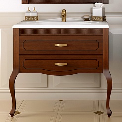 Opadiris Тумба с раковиной Фреско 100 орех – фотография-1