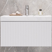 Velvex Тумба с раковиной Compo 70.1Y белый глянец