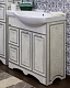 Sanflor Мебель для ванной Адель 82 L белая, патина серебро – фотография-9