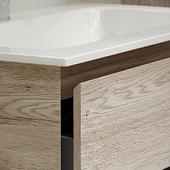 Sancos Тумба с раковиной Marmi 1.0 120 дуб галифакс натуральный раковина Grace 121 CN7017 – фотография-3