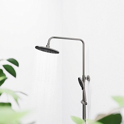 Tokito Душевая система RAIN вороненая сталь TOK-RAI-1017GM – фотография-2