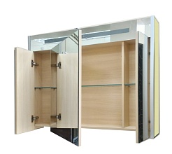 Misty Зеркальный шкаф Джулия 90 бежевый – фотография-2