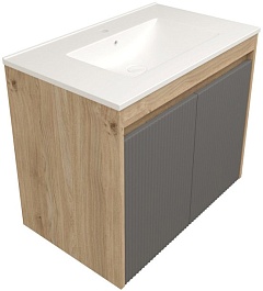 Teymi Фасад для тумбы Netta 80 Волна графит – фотография-3