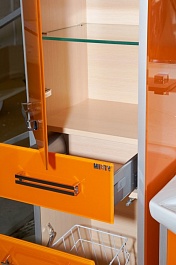 Misty Пенал для ванной Джулия 36 L с б/к оранжевый – фотография-6