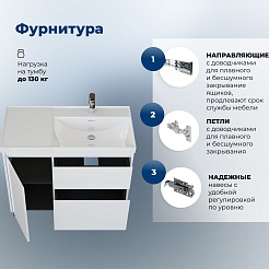 Aquanet Тумба с раковиной Nova Lite 2.0 100 R белая – фотография-20