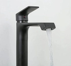 Frap Смеситель для раковины H71-6 F1071-26 черный – фотография-2