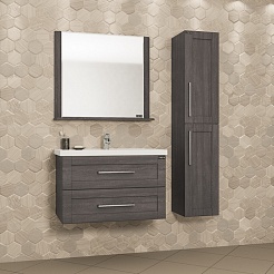 СанТа Шкаф-пенал Венера 30 дуб шале графит – фотография-2