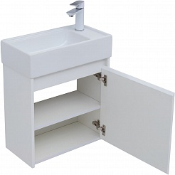 Aquanet Мебель для ванной Nova Lite 50 подвесная белая глянцевая – фотография-8