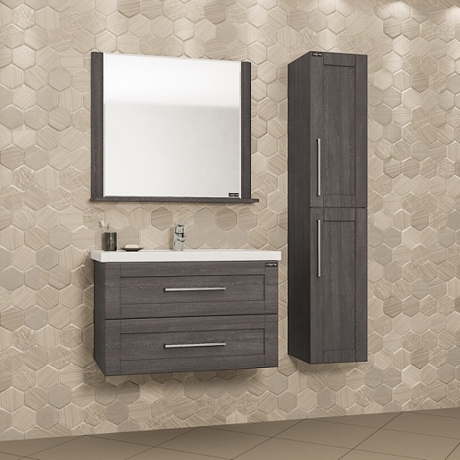 СанТа Шкаф-пенал Венера 30 дуб шале графит – фотография-2