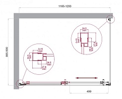 BelBagno Душевой уголок Luce 120/90 LUCE-AH-1-120/90-P-Cr профиль хром стекло рифленое – фотография-6