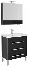 Aquanet Мебель для ванной "Сиена 70" черная напольная (196506) – фотография-1