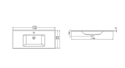 Тумба с раковиной Ибица 120 белый/золото – фотография-2