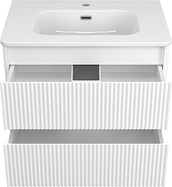 Brevita Тумба с раковиной Riva 70 подвесная белая – фотография-3