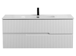 Cezares Тумба с раковиной Duet-N 120 подвесная CZR-8095-120 ясень белый софт – фотография-1