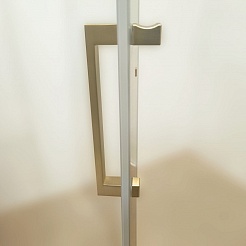 Triton Душевой уголок Дека-Голд 100x100 стекло прозрачное профиль золото с поддоном – фотография-10