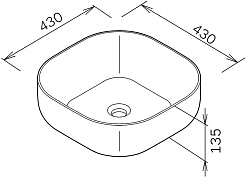 Am.Pm Мебельная накладная раковина Func 43 черная матовая – фотография-5