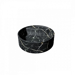 Teymi Накладная мебельная раковина Lina S D40 чёрный мрамор T50194 – фотография-9