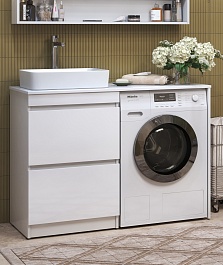 Vigo Мебель для ванной Urban 600-0-2 со столешницей под стиральную машину белая – фотография-7