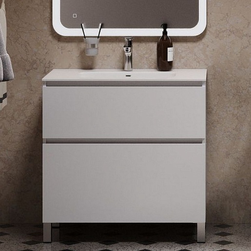 Aquanet Мебель для ванной Вега 80 Flat белая – фотография-6