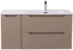 BelBagno Тумба под раковину Etna 100 R подвесная бежевая матовая – фотография-1